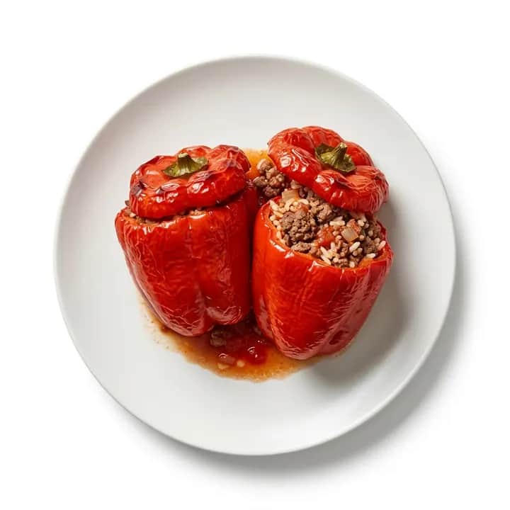 Pimientos rellenos de carne picada de la abuela