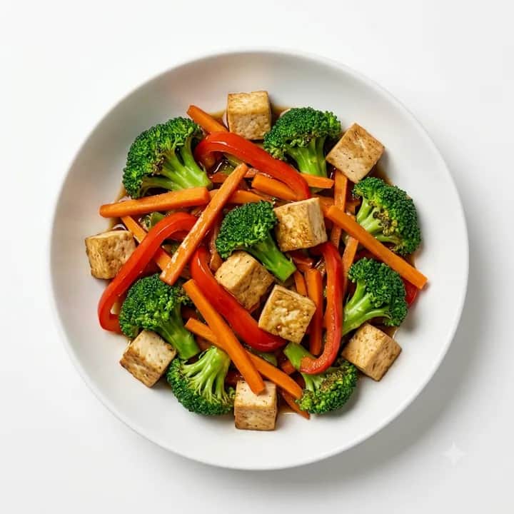 Wok de verduras y tofu