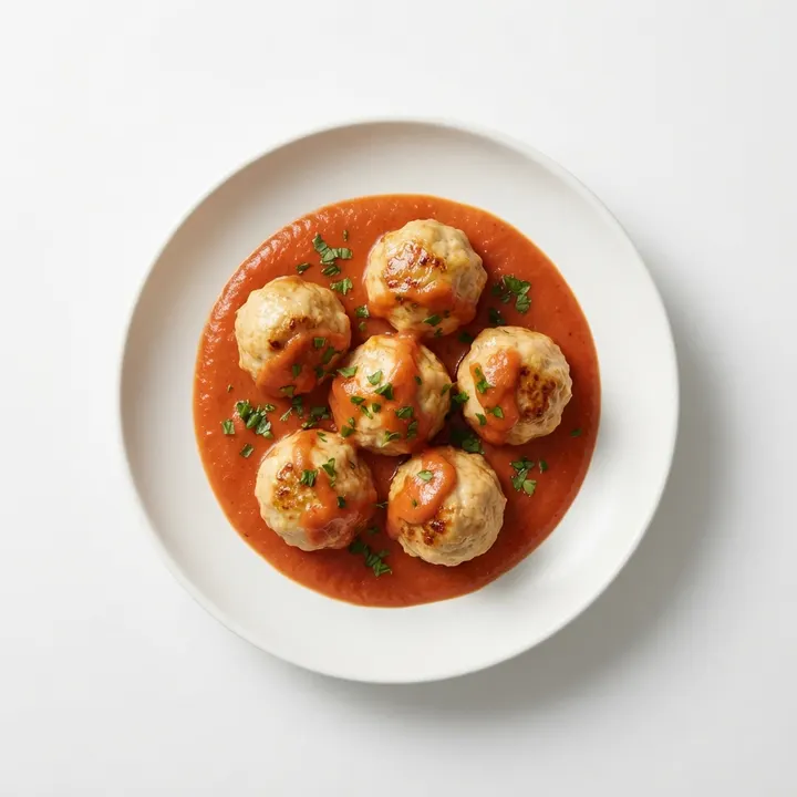 Albóndigas de pavo con salsa de pimiento para congelar