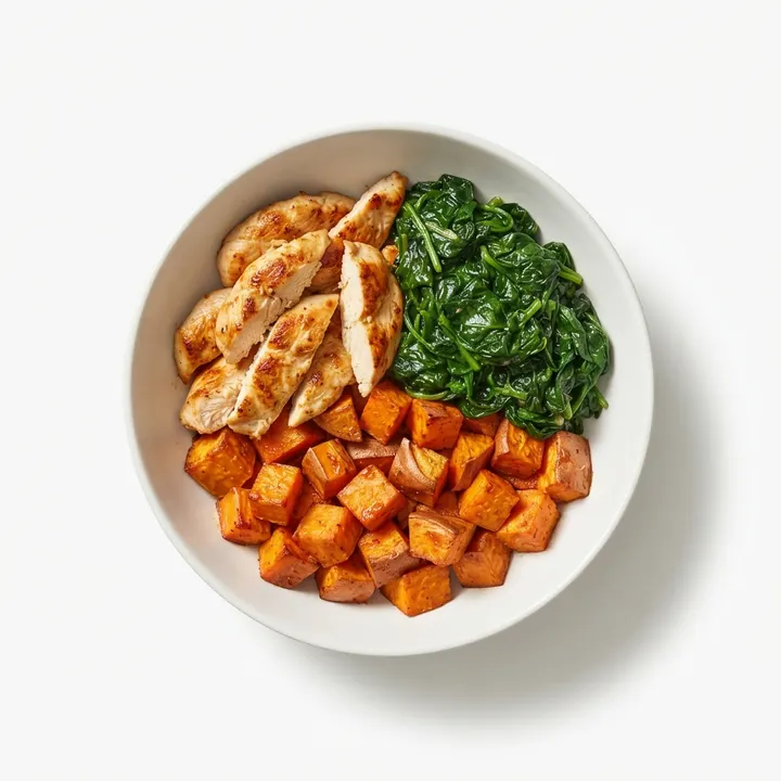 Bowl de pollo y boniato asado