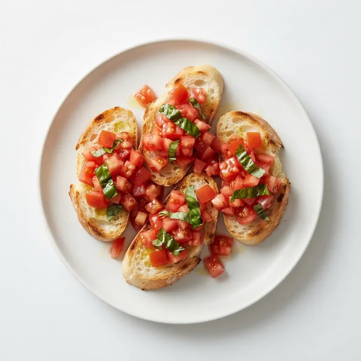 Bruschetta de tomate y albahaca