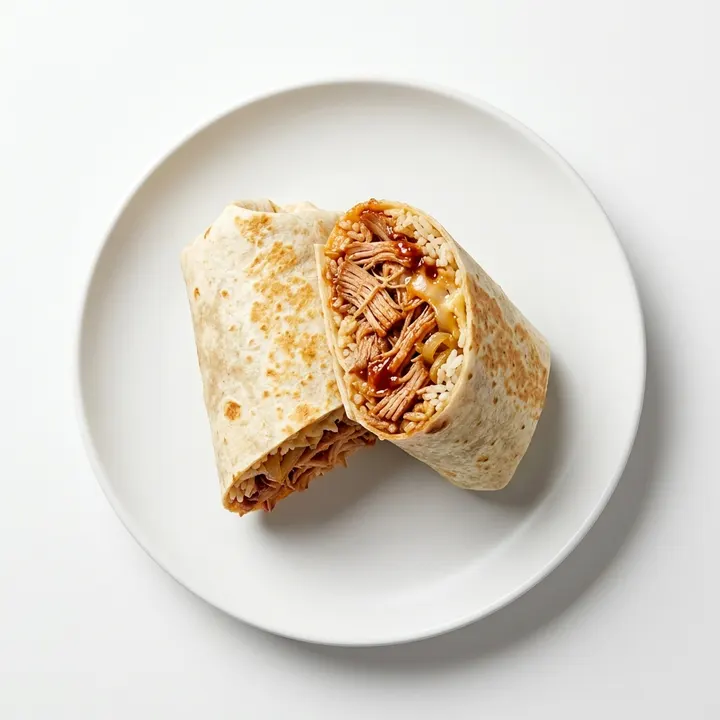 Burrito de pulled pork con arroz