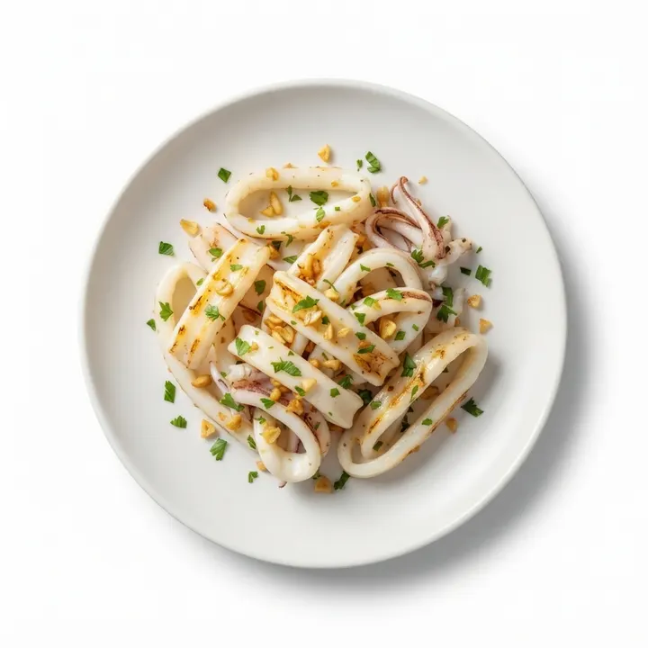 Calamares a la plancha con ajo y perejil