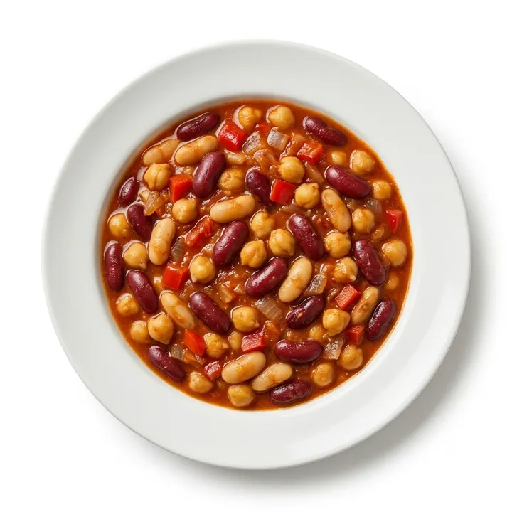 Chili vegano de tres alubias