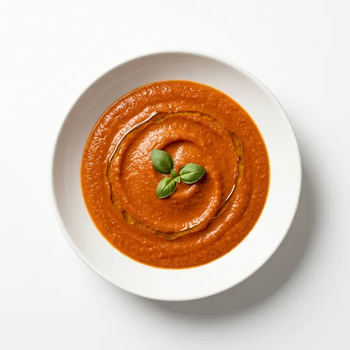 Crema de tomate y albahaca