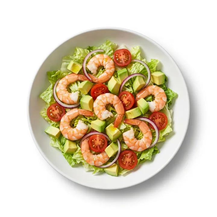 Ensalada de langostinos y aguacate
