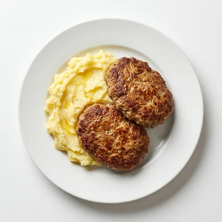 Filete ruso con puré de patata de la abuela