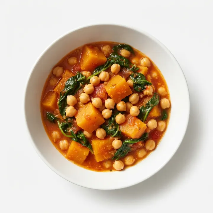 Guiso de garbanzos y calabaza para congelar