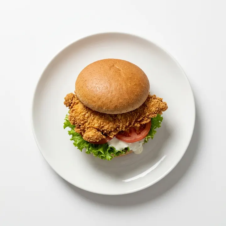 Hamburguesa de pollo crujiente