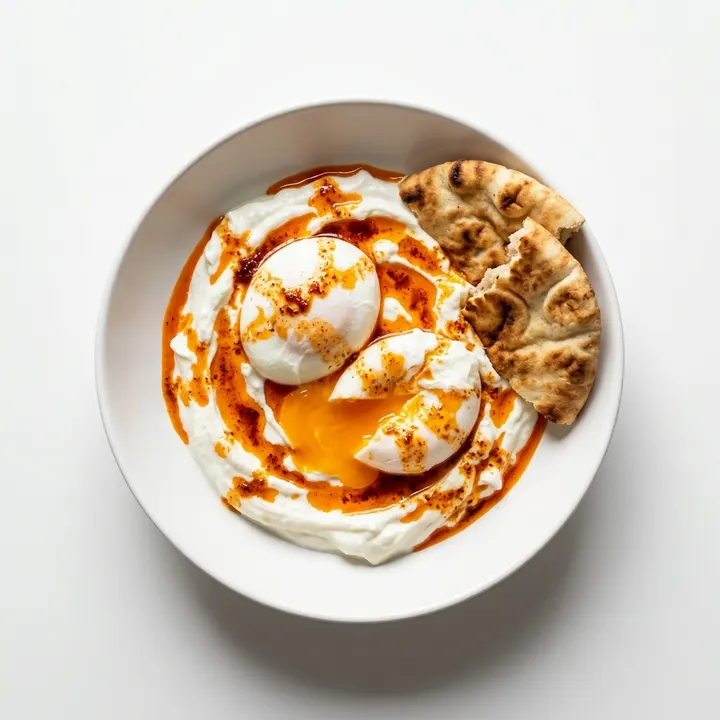 Huevos turcos con yogur y pimentón