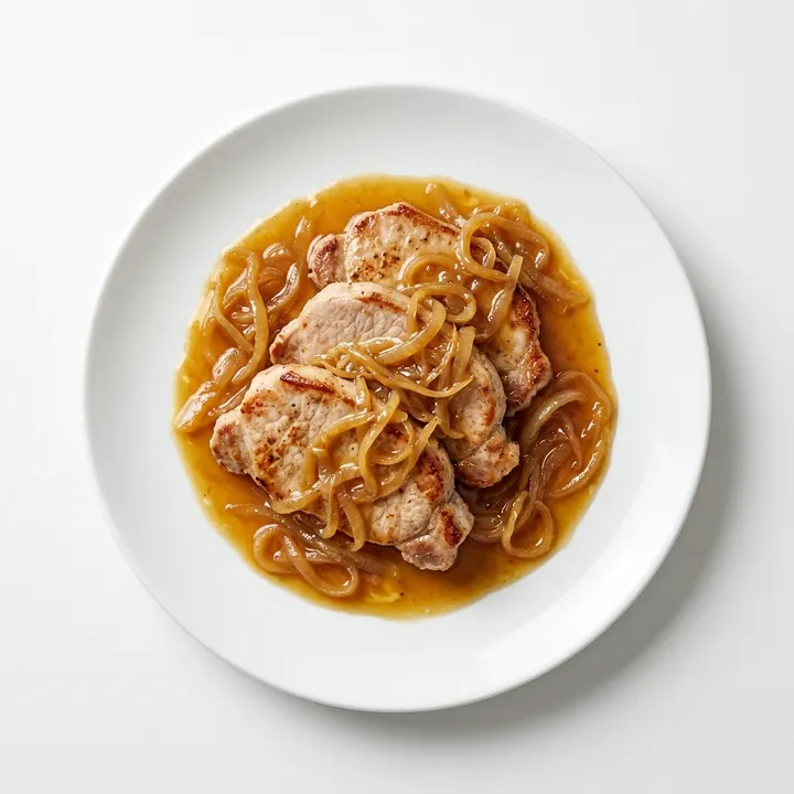 Lomo en salsa de cebolla de la abuela