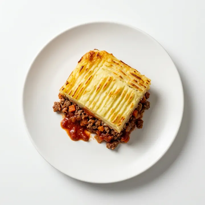 Pastel de carne con puré de patata de la abuela