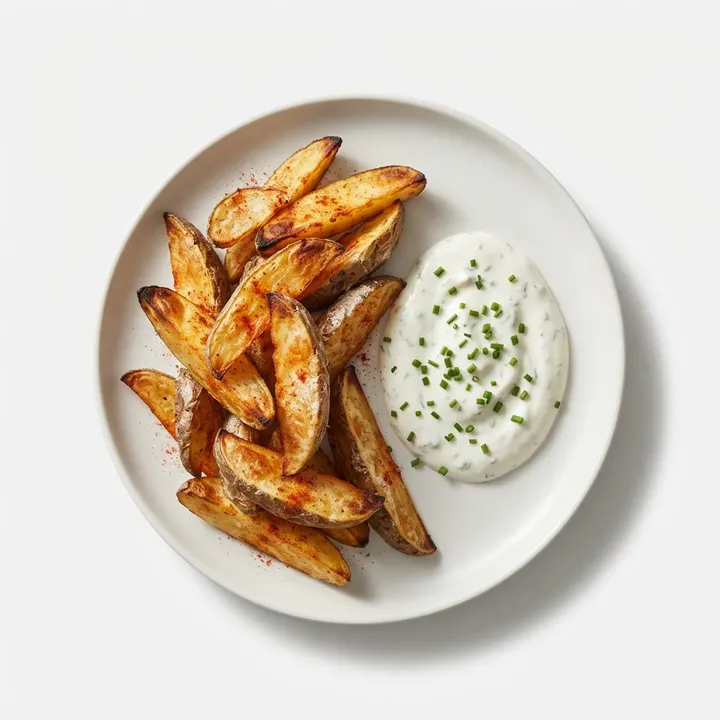 Patatas gajo al horno con salsa de yogur