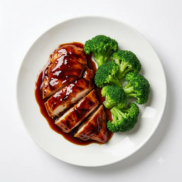 Pechuga de pollo al teriyaki con brócoli