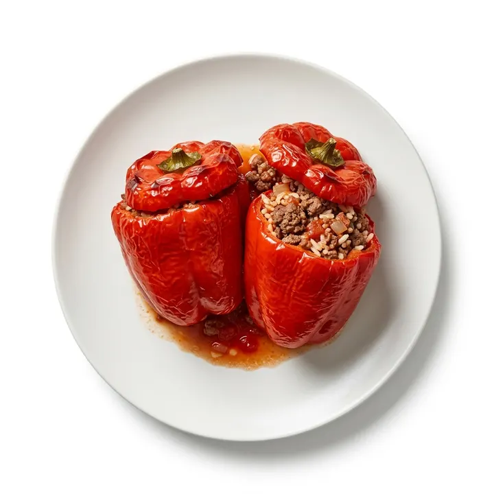 Pimientos rellenos de carne picada de la abuela