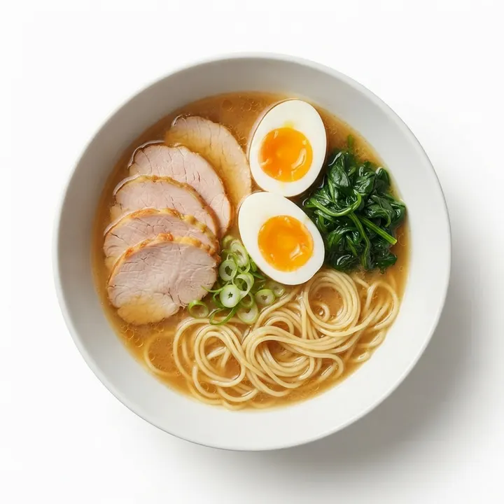 Ramen de miso con cerdo y huevo