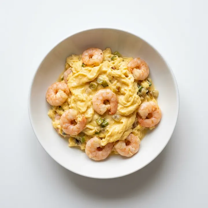 Revuelto de gambas y ajetes