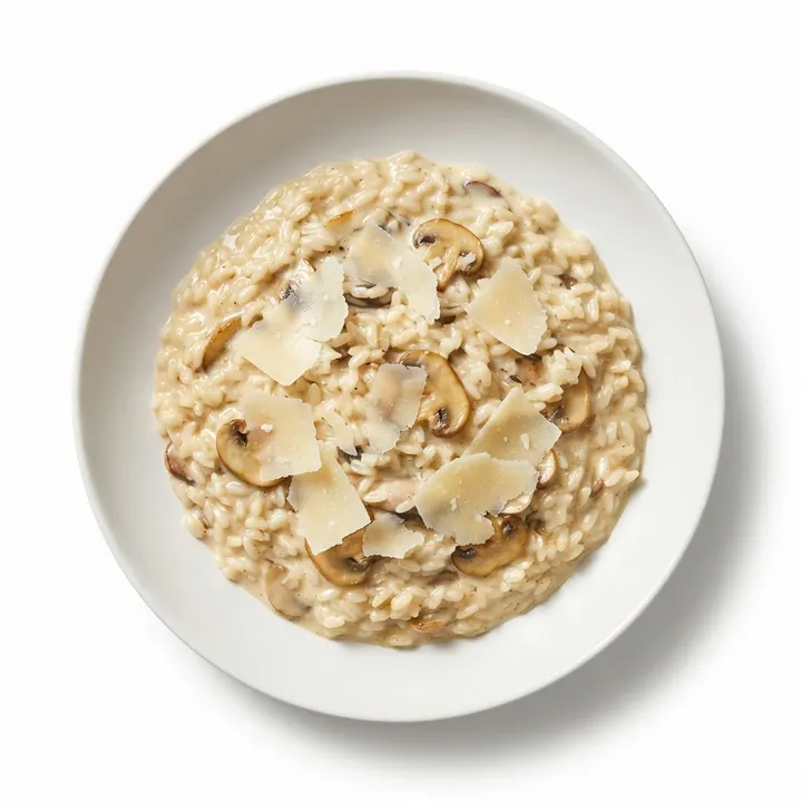 Risotto cremoso de champiñones