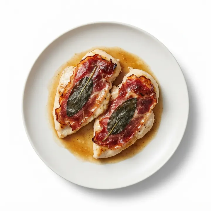 Saltimbocca de pollo con jamón y salvia