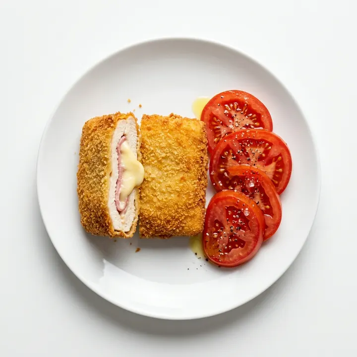 San Jacobos de pollo con ensalada de tomate