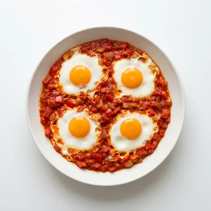 Shakshuka de huevos especiada
