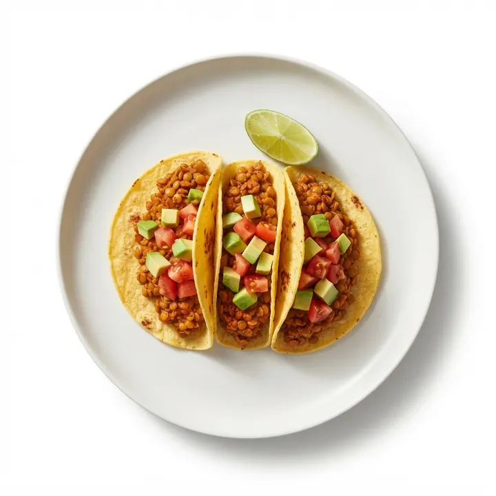 Tacos de lentejas especiadas