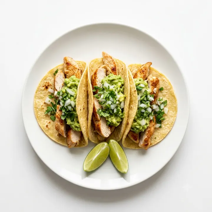 Tacos de pollo y aguacate