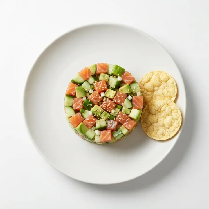 Tartar de aguacate y salmón ahumado