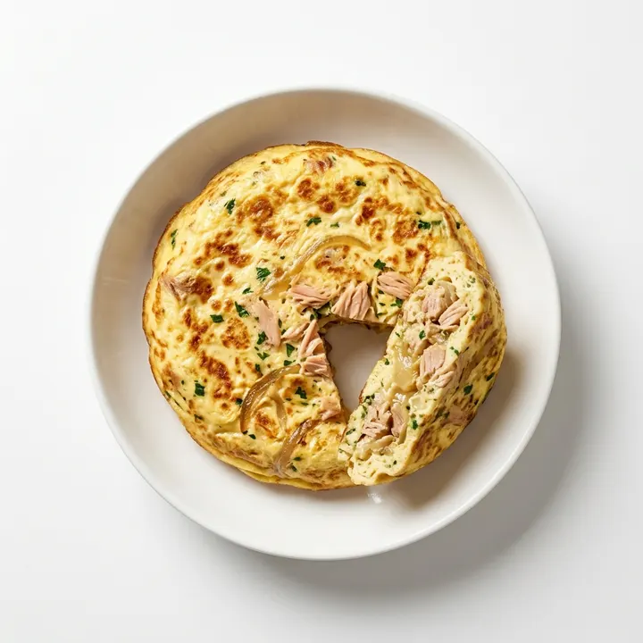 Tortilla de atún y cebolla