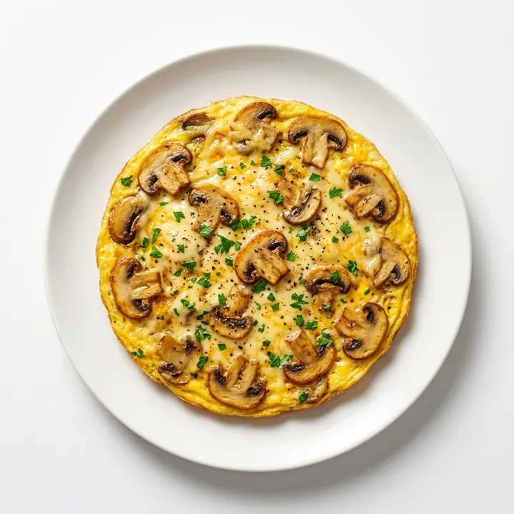 Tortilla de champiñones y queso