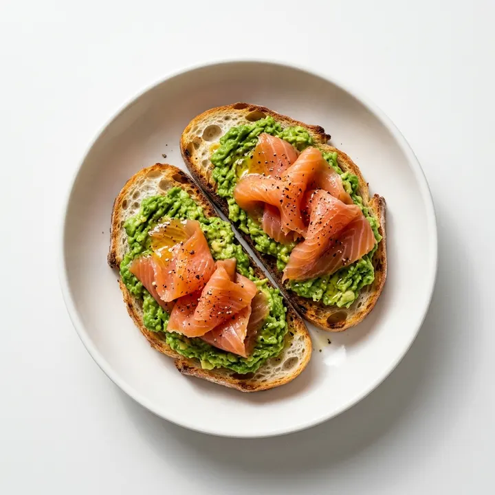 Tosta de aguacate y salmón ahumado