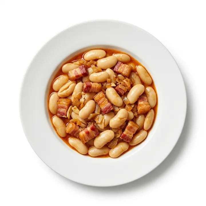 Alubias con panceta y pimentón