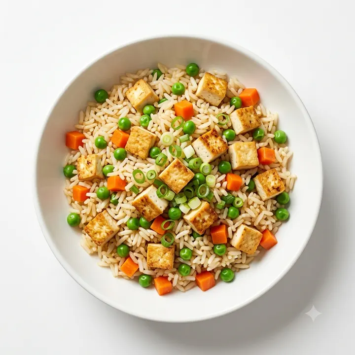 Arroz tres delicias vegano