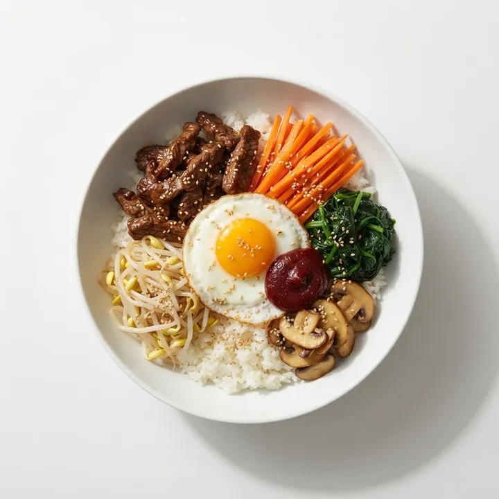 Bibimbap de ternera y verduras