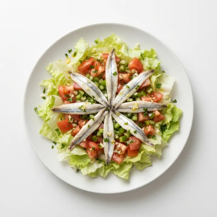 Ensalada de boquerones en vinagre