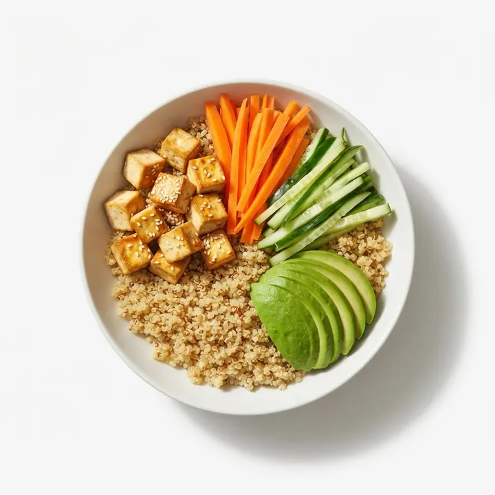 Buda bowl de tofu y quinoa