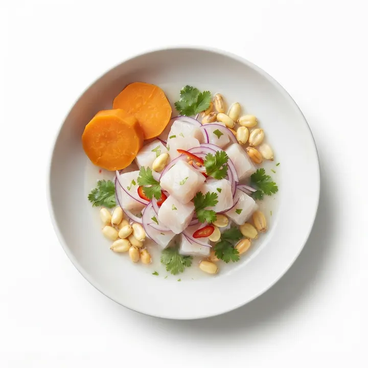 Ceviche de corvina con boniato