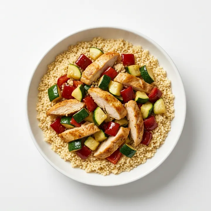 Cuscús con pollo y verduras