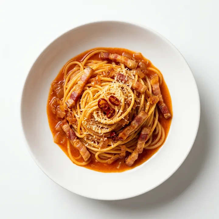 Espaguetis a la amatriciana