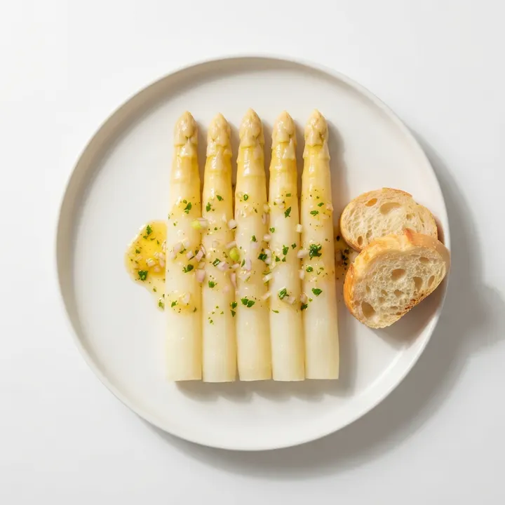 Espárragos blancos con vinagreta