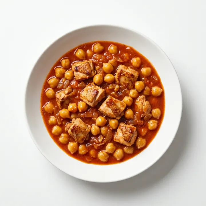Guiso de garbanzos con pollo