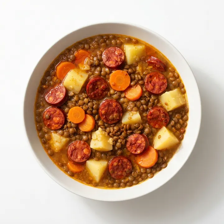 Lentejas estofadas con chorizo