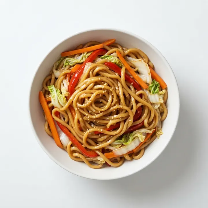 Noodles salteados con verduras