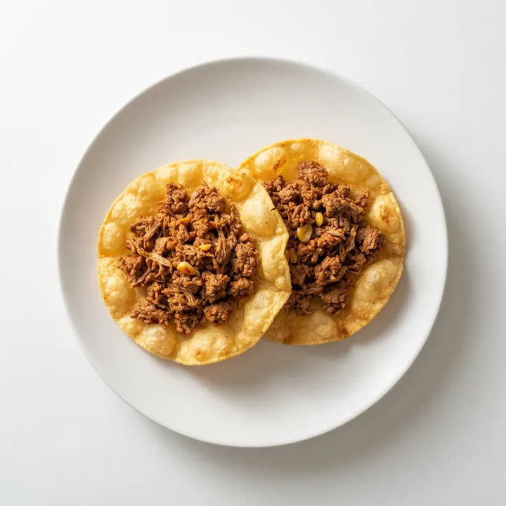 Tortos de maíz con picadillo